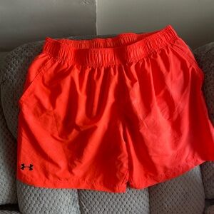 Under Armour Women's Bright Orange Athletic Shorts